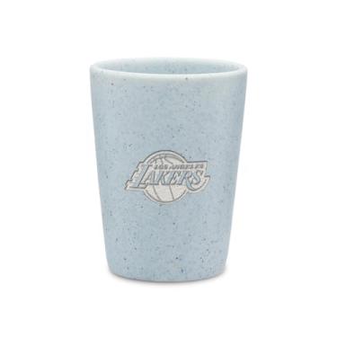Imagem de Rico Industries NBA Basketball Los Angeles Lakers Baby Blue Copo de tiro de cerâmica de 59 g para fãs, gravado a laser em vidro de dose única colorido moderno