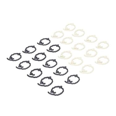 Imagem de Marcadores de Costura, Portátil Fácil de Usar Marcadores tricô Em Espiral 24pcs Metal para Artesanato Tecido (Preto e branco)