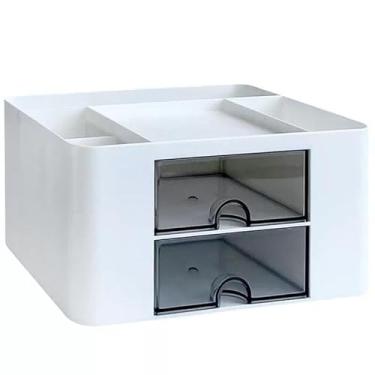 Imagem de Organizador Porta Caneta De Mesa escritorio Com 2 Gavetas