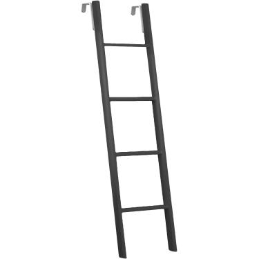 Imagem de Cama de dormitório escada de escada, campista de camas de beliche de piso de metal escada da escada, garotas de segurança para crianças idosos para a cama de caminhão do sótão, preto, preto,