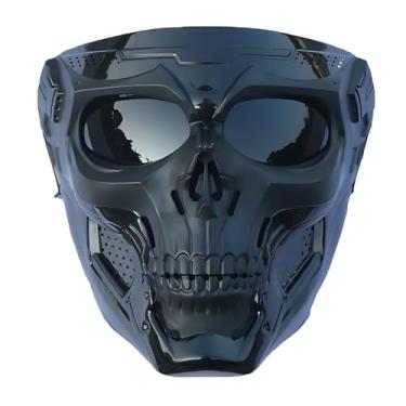 Imagem de Wokyo Óculos De Proteção Para Capacete Motocicleta, Antiembaçante Motocross, Quadriciclo, Motocross (Preto, Lentes Pretas)