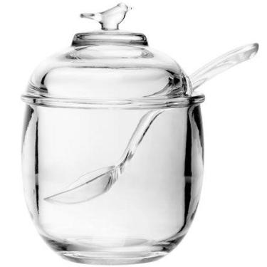 Imagem de Açucareiro de cristal Bird com colher 10x11 cm - HAUSKRAFT