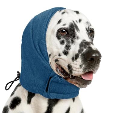 Imagem de AOFITEE Protetores de orelha para cães, protetores de ouvido para cães, proteção contra ruído, capuz calmante para cães, protetores de ouvido macios com cancelamento de ruído de cachorro, capa de