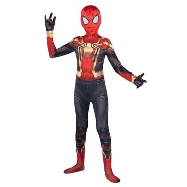 Imagem de Marvel Kid's Classic Spider-Man Integrated Zentai Suit, Spiderman Halloween Costume Iron Spider Man Medium