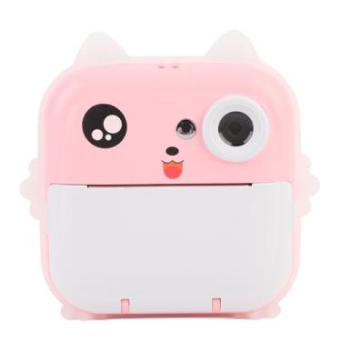 Imagem de Câmera de Vídeo Digital, Capacidade Máxima Expansível de 128 GB 1080p Câmera de Impressão Instantânea 800mAh Bateria 48MP para Fotografia (Rosy)