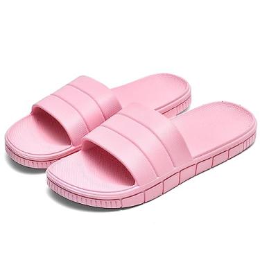Imagem de Sandália de banho feminina e masculina com chinelo para banho e piscina antiderrapante de secagem rápida da Clootess, Pink .1, 8 Women/6 Men