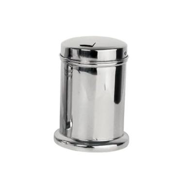 Imagem de Açucareiro Globo em Aço Inox 430, 350g, 12,5 x 8 cm, com Bico Dosador e Tampa, Prata