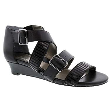 Imagem de Ros Hommerson Voluptuous 67035 sandália feminina casual fivela de couro, Preto, 7.5 X-Wide