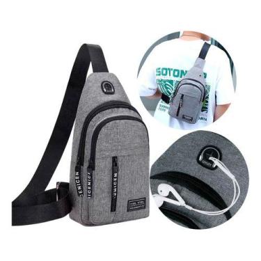Imagem de Bolsa Transversal Cinza - Braswei