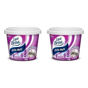 Imagem de Kit 2 Leve Brisa Evita Mofo Odorizador Ambiente Lavanda 130g - NoBrand