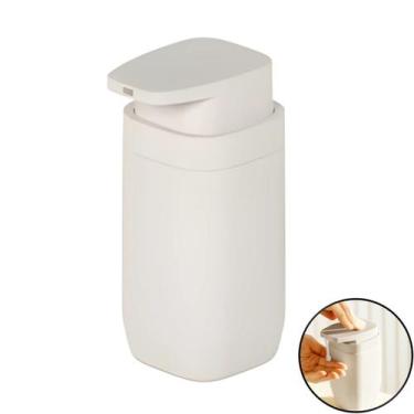 Imagem de Dispenser Porta Sabonete Líquido 380ml Banheiro Bege - Aura PSA400BGF 