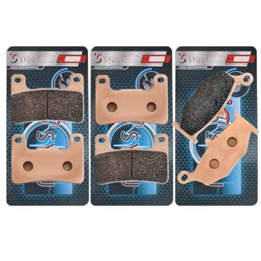 Imagem de S SYUU Pastilha de freio a disco de liga de cobre sinterizado dianteira traseira para motocicleta compatível com Suzuki DL 1000 2014 2015 2016 2017 2018 GSXR 600/750/1000 GSX 1300 R Hayabusa FA379F