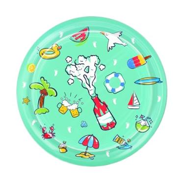 Imagem de Rrlihjgu Tapete Sprinkler para Cães | Tapete de Brincadeira Aquática para Animais ao Ar Livre | Tapete Sprinkler Interativo para Piscina, Parque, Exterior, Interior