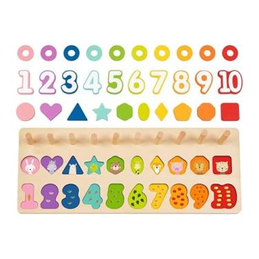 Imagem de Hi Pando Brinquedo Educativo Madeira Brincando de Contar