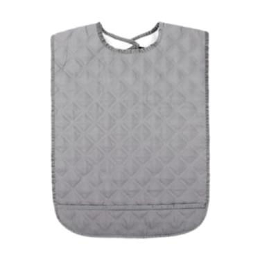 Imagem de Ysyqkn Babadores para Adultos, Babadores Grandes para Idosos, Práticos, Ajustáveis, à Prova D'água, com Bolso, Protetor de Roupas para Homens E Mulheres, Gray S