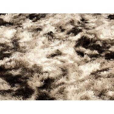 Imagem de Tapete Sala 1,00 X 1,50 Peludo Shaggy Macio Quarto Felpudo(Marrom mesclado)