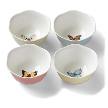 Imagem de Lenox Conjunto de 4 tigelas de sobremesa Butterfly Meadow de 355 ml