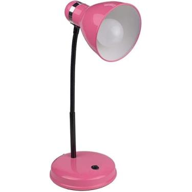 Imagem de Lâmpada De Mesa, Lâmpada De Mesa E27, Luz De Leitura Com Pescoço Flexível Versátil, Luz De Mesa De Cabeceira Com Interruptor Na Base Para Volta às Aulas, Leitura, Trabalho, Pink