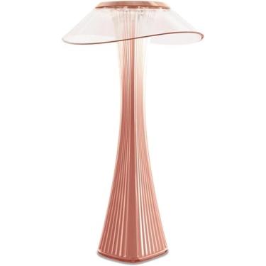 Imagem de Minimalismo Led Sensor De Toque Candeeiro De Mesa Recarregável Luz Noturna Criativa 3 Níveis De Brilho Para Decoração De Cabeceira De Quarto, Rose Gold