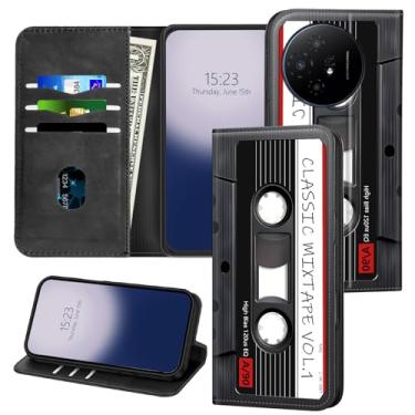 Imagem de SichKards Capa carteira para TCL 50 XL 5G - bloqueio RFID, interior de TPU à prova de choque, capa flip de couro PU com fecho magnético, compartimentos para cartões, capa protetora durável, fita