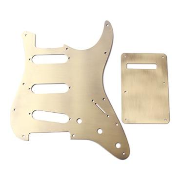 Imagem de RuiJOTWAT Para-choque de guitarra para Fender 62 Pickguard peças de reposição escudo alumínio