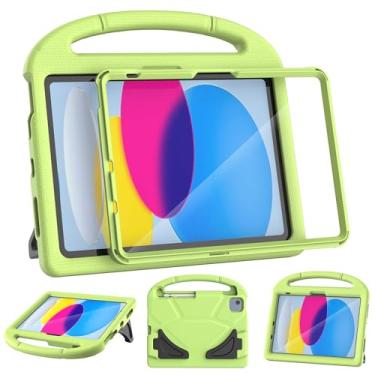 Imagem de TOEVEK Capa infantil para iPad (A16) 11ª geração 11 polegadas 2025/iPad 10ª geração 10,9 polegadas 2022, com protetor de tela e porta-lápis, capa com alça à prova de choque para iPad 11/10 Gen