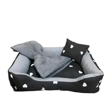 Imagem de cama pet lavavel luxo cama para cachorro grande (G) caminha de cachorro fundo impermeal + ossinho (SZ BCO/CINZA (G) 3)