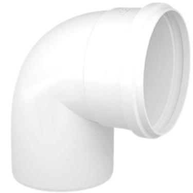 Imagem de Joelho De 90 Graus PVC Branca Para Canos De Água De Esgoto De 2 Polega
