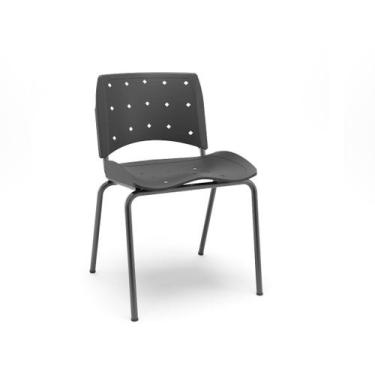 Imagem de Cadeira Secretaria Ergoplax Slim Fixa Preta - Maiart