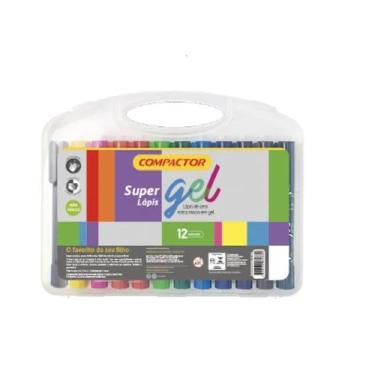 Imagem de Giz De Cera Super Gel Com 12 Cores Compactor