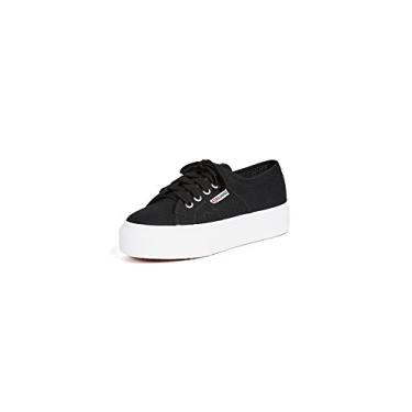 Imagem de Superga Tênis de cano baixo unissex, Preto/branco, 9