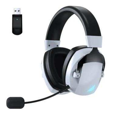 Imagem de Headset Gamer Sem Fio Acinaci, Bluetooth, 2.4g, Usb, Branco