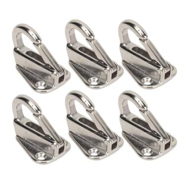 Imagem de 6pcs Boat Hanger Marine Gancho de Aço Inoxidável Tipo de Fivela de Mola Pesada para Amarração de Corda Ancoragem Ancoragem Rigging Operações de Alta Altitude Engenharia de