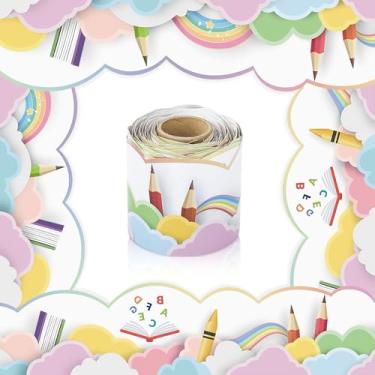 Imagem de Quadro de avisos de volta às aulas decoração de quadro negro para escola/escritório