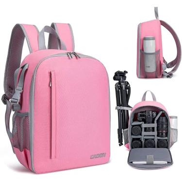 Imagem de Mochila para câmera Caden D6 Professional Impermeável Rosa