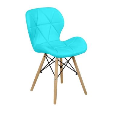 Imagem de Cadeira Charles Eames Eiffel Slim Wood Estofada - Tiffany