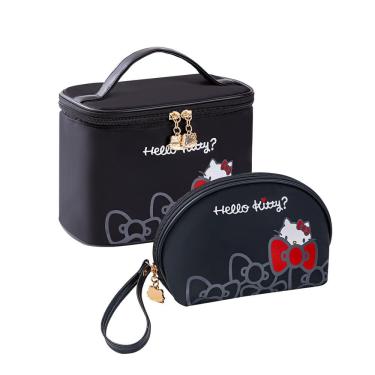 Imagem de Bolsa de maquiagem de viagem AmbeAlla com porta-pincel, conjunto de 2 peças