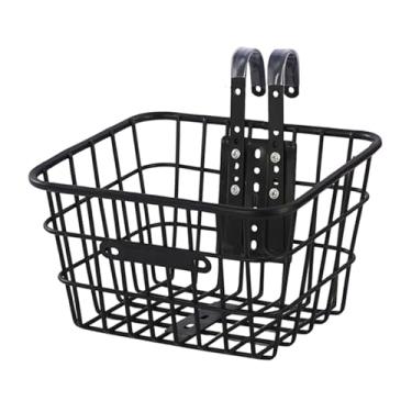 Imagem de UGPLM Cesta de bicicleta infantil Cesta de ciclismo com ganchos Decoração frontal Parques de bicicleta, Sem Tampa