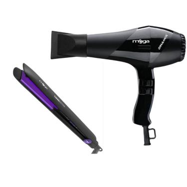 Imagem de Kit Mega - Secador De Cabelo Dinamix 2000W 220V + Prancha Turbo Action 230ºc Biv