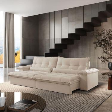 Imagem de Sofá Vega 02 Módulos De 90cm Br 25cm Meu Sofá Online A294 Linho Creme
