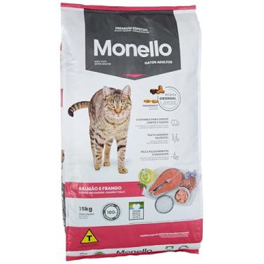 Imagem de Ração Monello para Gatos Adultos Sabor Salmão e Frango - 15 kg