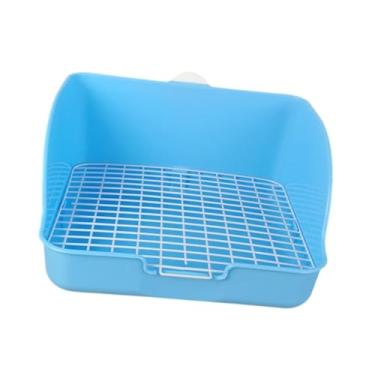 Imagem de Baoblaze Caixa de areia para coelhos, caixa de areia de canto, bacia sanitária, de cama para ratos, coelhos, pequenos animais, furões, porquinhos-da-índia, Azul