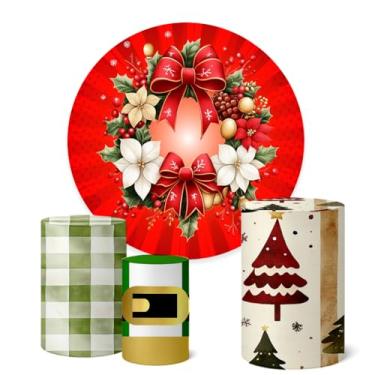 Imagem de Trio Capas Cilindro + Painel Sublimado Festa 1,50m Natal (K1NAT094)