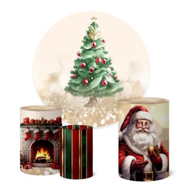 Imagem de Trio Capas Cilindro + Painel Sublimado Festa 1,50m Natal (K1NAT087)