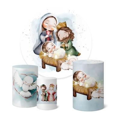 Imagem de Trio Capas Cilindro + Painel Sublimado Festa 1,50m Natal (K1NAT092)