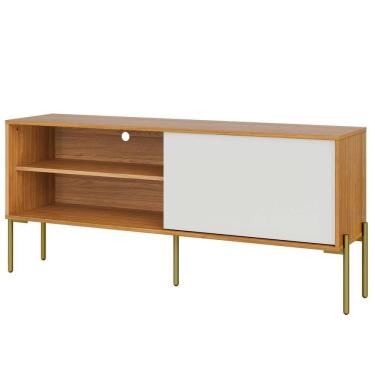 Imagem de Rack Para Sala De Estar Tv 50 Pol 144cm Industrial Nagi D03 Freijó Off White - Lyam Decor