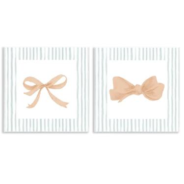 Imagem de Stupell Industries Conjunto de arte de placa de parede de 2 peças de arco de borda listrada por PATRICIA PINTO, 12 x 12