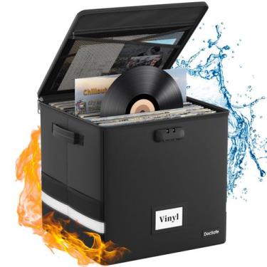 Imagem de Caixa de armazenamento de discos de vinil DocSafe à prova de fogo e re