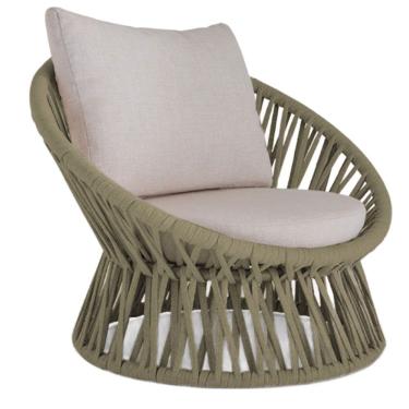 Imagem de Poltrona Area Externa Monza Alumínio Pintura Corda Náutica Rami