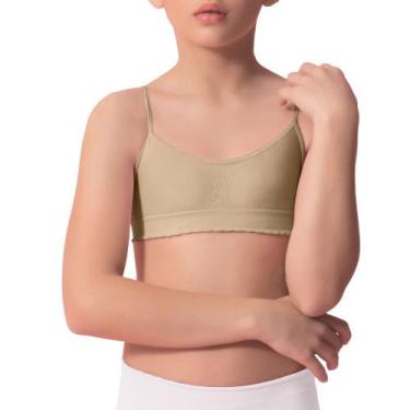 Imagem de Kit 2 Sutiã Infantil Juvenil Feminino Sem Bojo E Sem Costura Para Meni